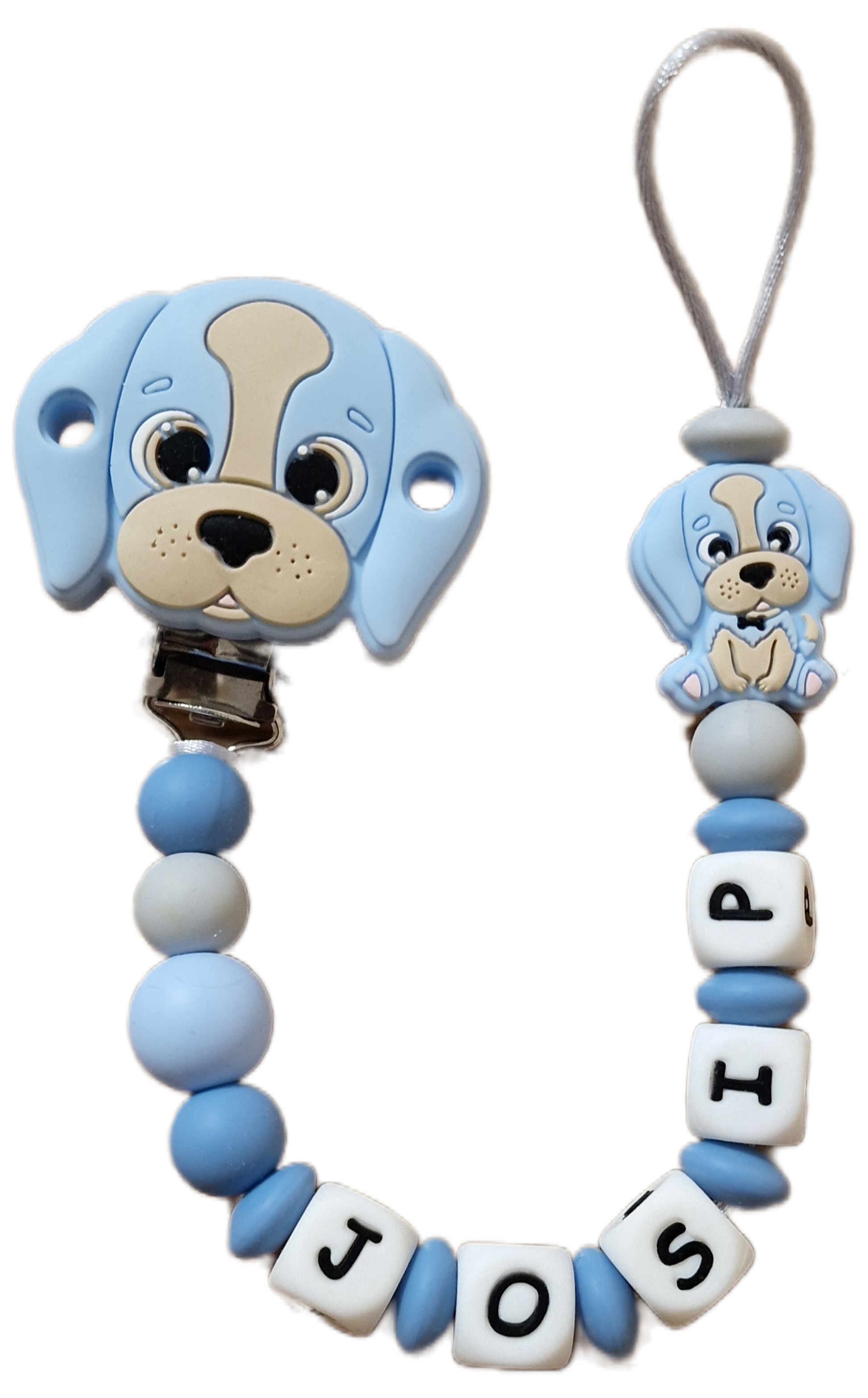 Personalizirana silikonska vezica za dudu s imenom – Dudolino