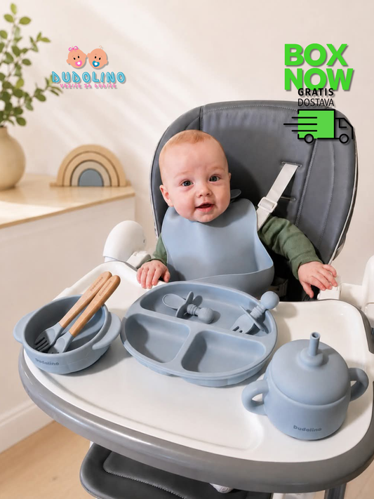 Silikonski Set Za Hranjenje - Dudolino 👶🏻